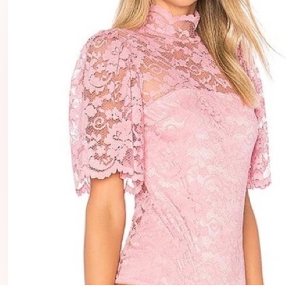 Ganni Lace BodySuit in pink Sz 38/ Sz M - Picture 3 of 10